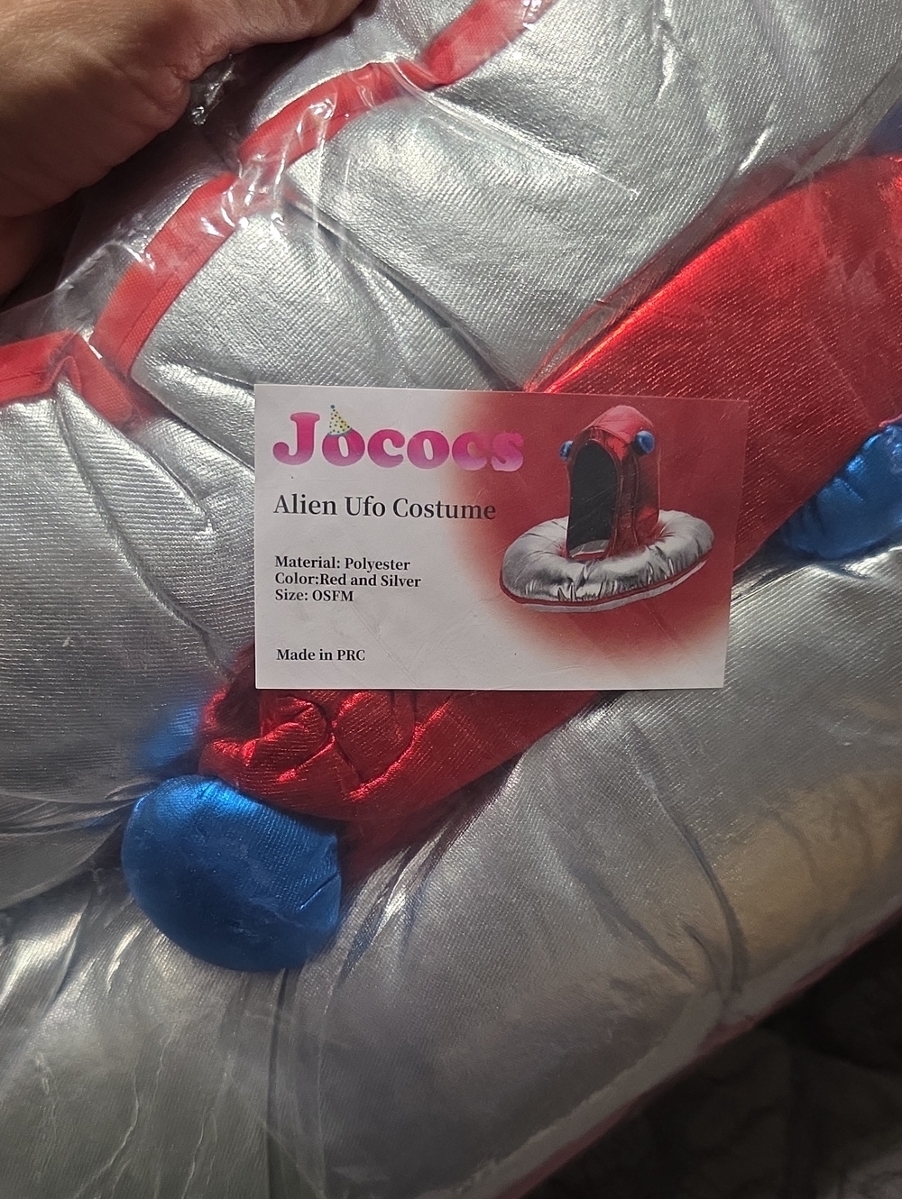 Alien UFO Red and Silver Costume